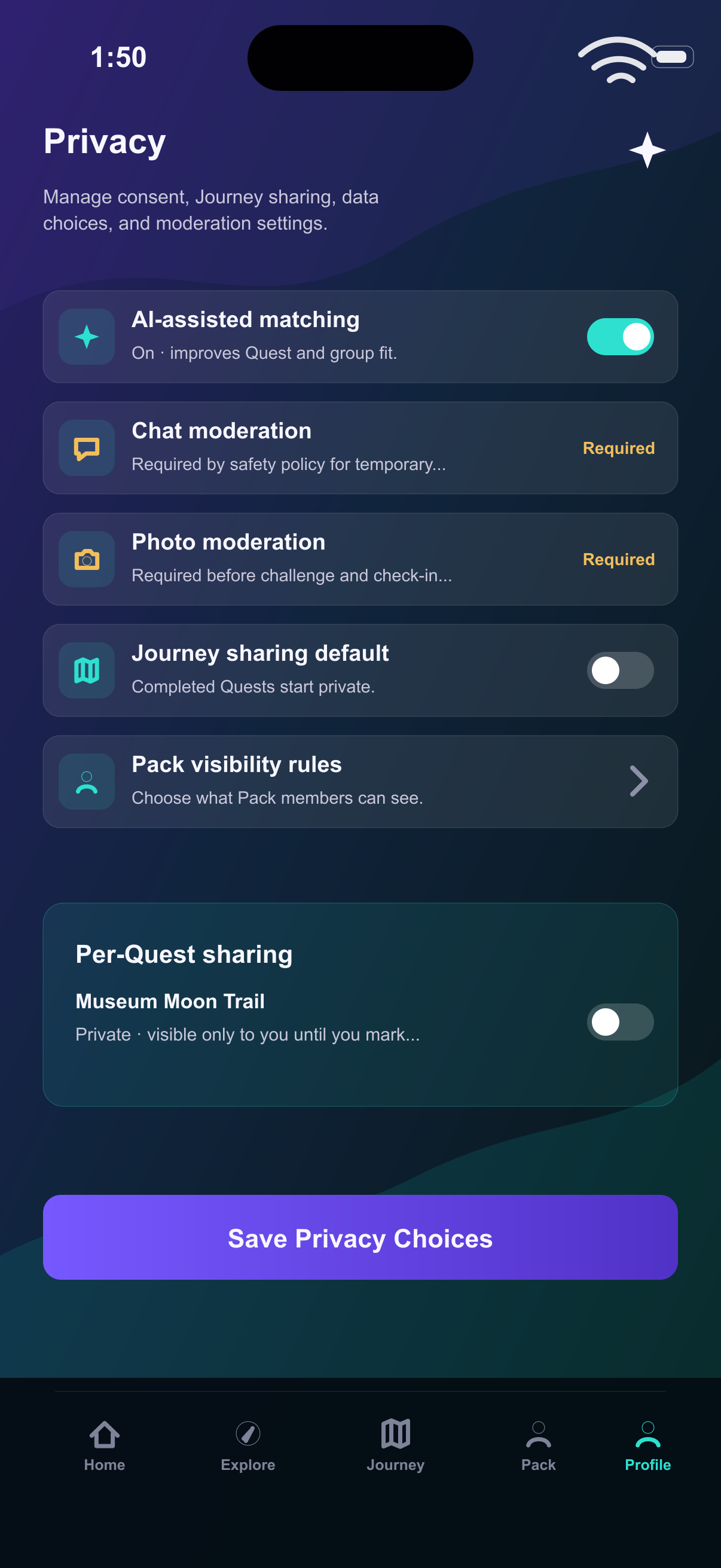 Privacy Settings