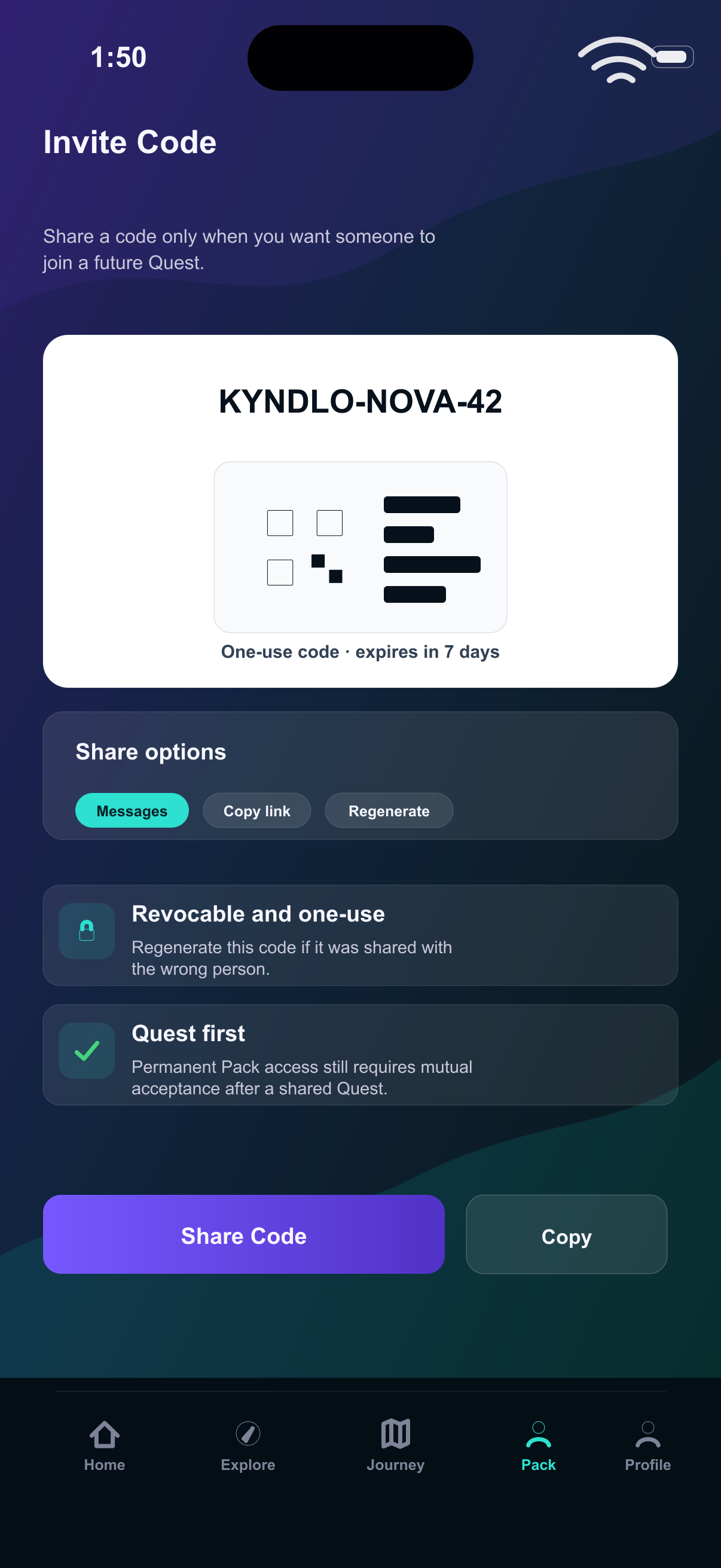 Direct Friend Invite Code