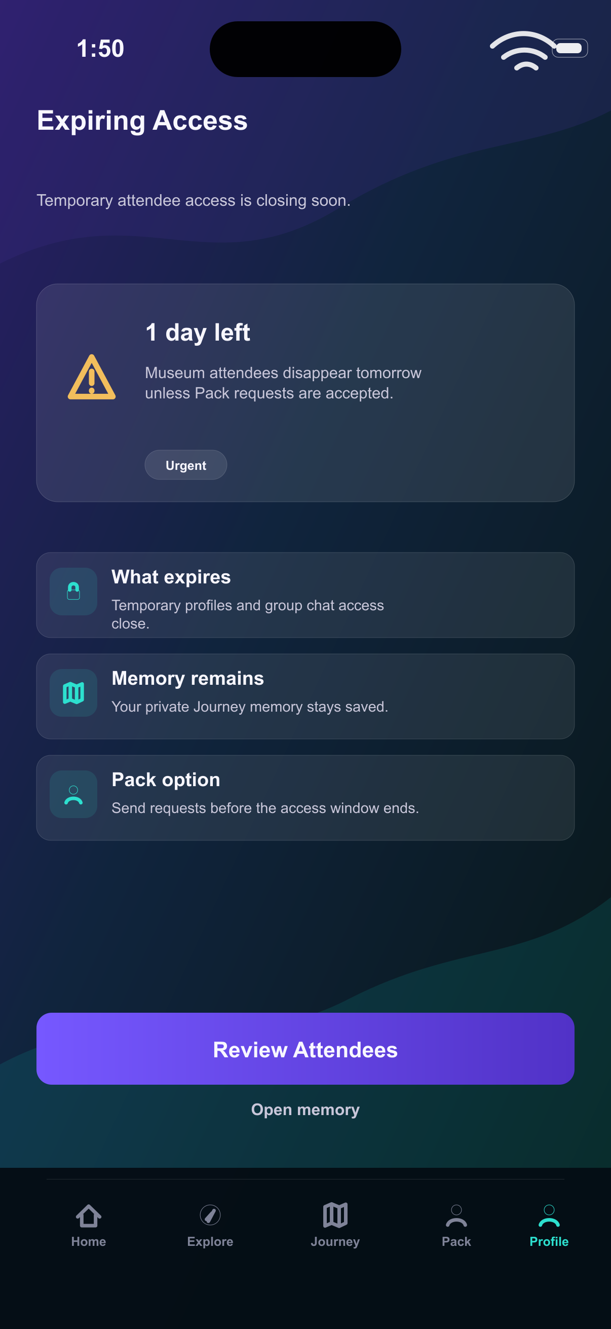 Expiring Access Notification